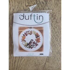 Needlepoint Kit Bird Floral Autumn Duftin Kit New Crossstitch